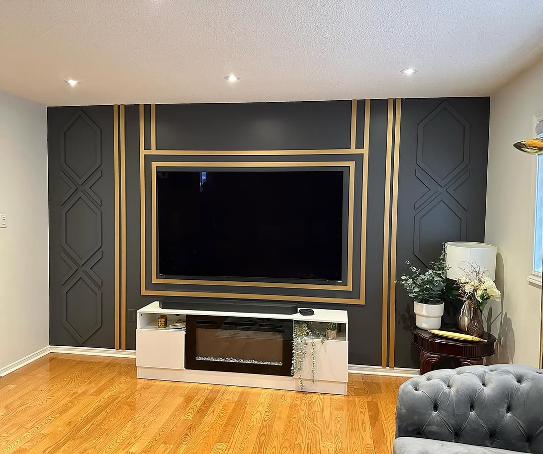 Black & Gold Drama Wall