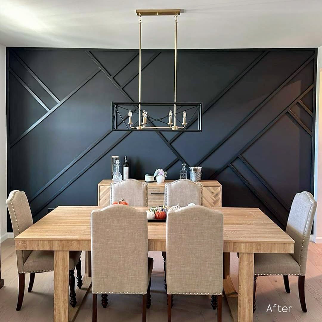 Graphite Dining Wall Glow-Up