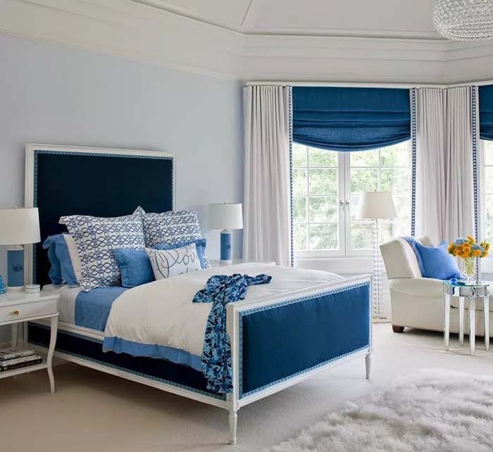 Classic Combination Of Blue And White Colors For Womens