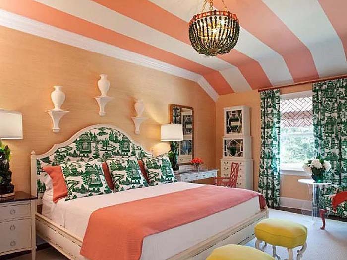 Coral And Green Color Combination In Womens