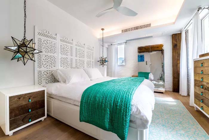 Crafty Headboard With Sun Fretwork For Womens