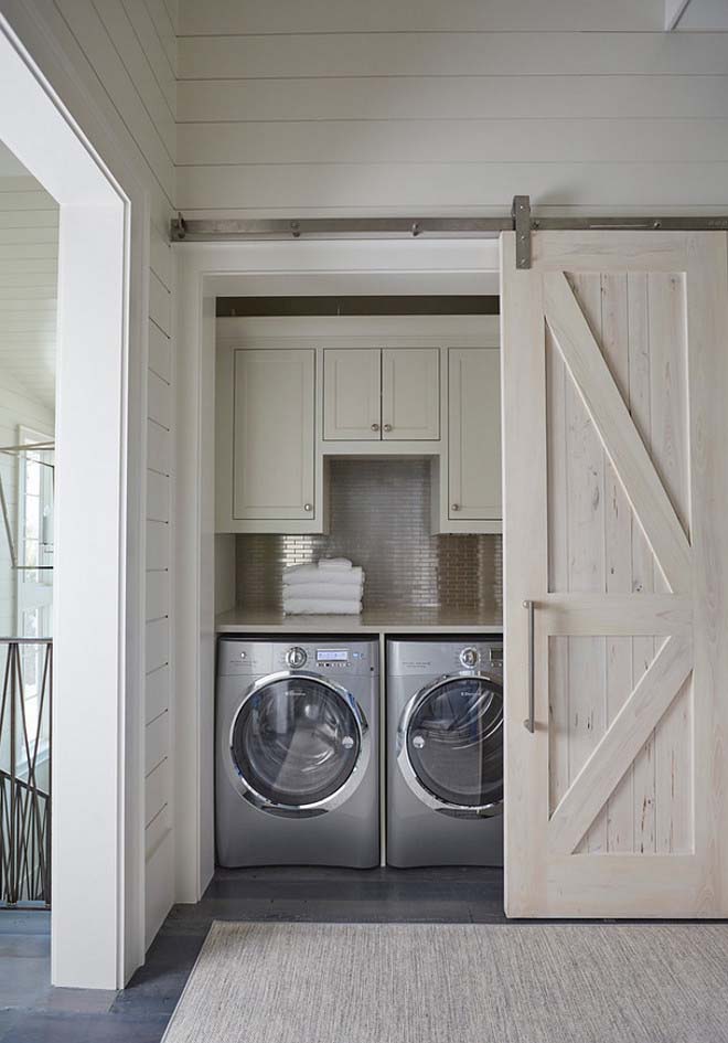 Barn Door Closet For Laundry Room