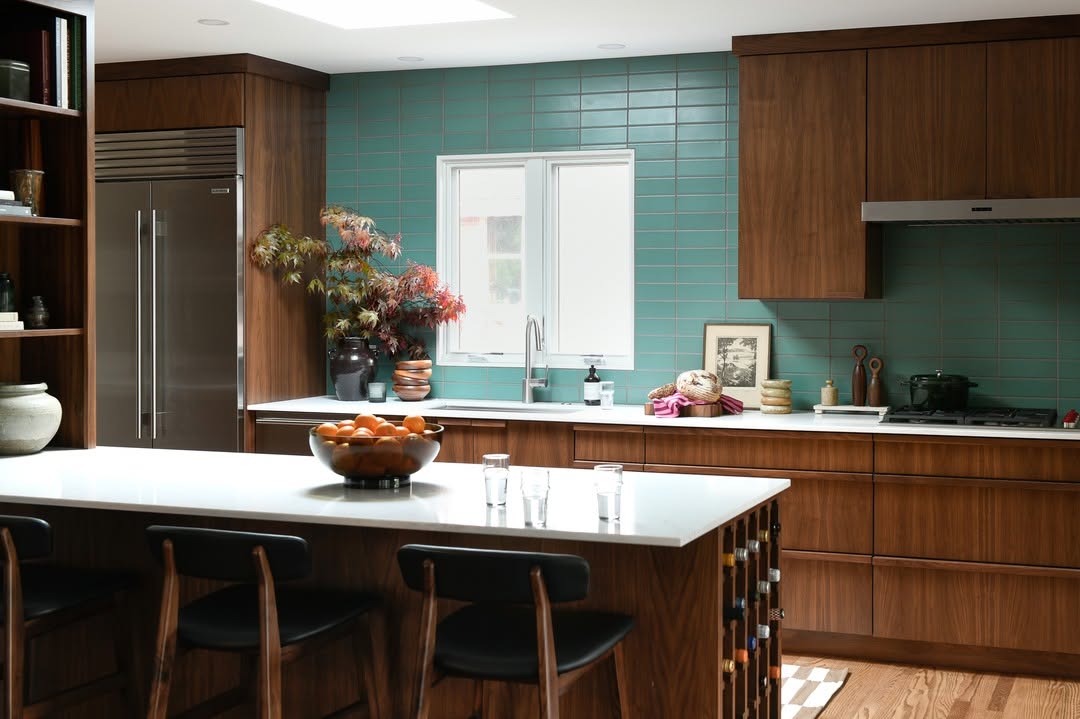 Rich Walnut & Teal Dreams