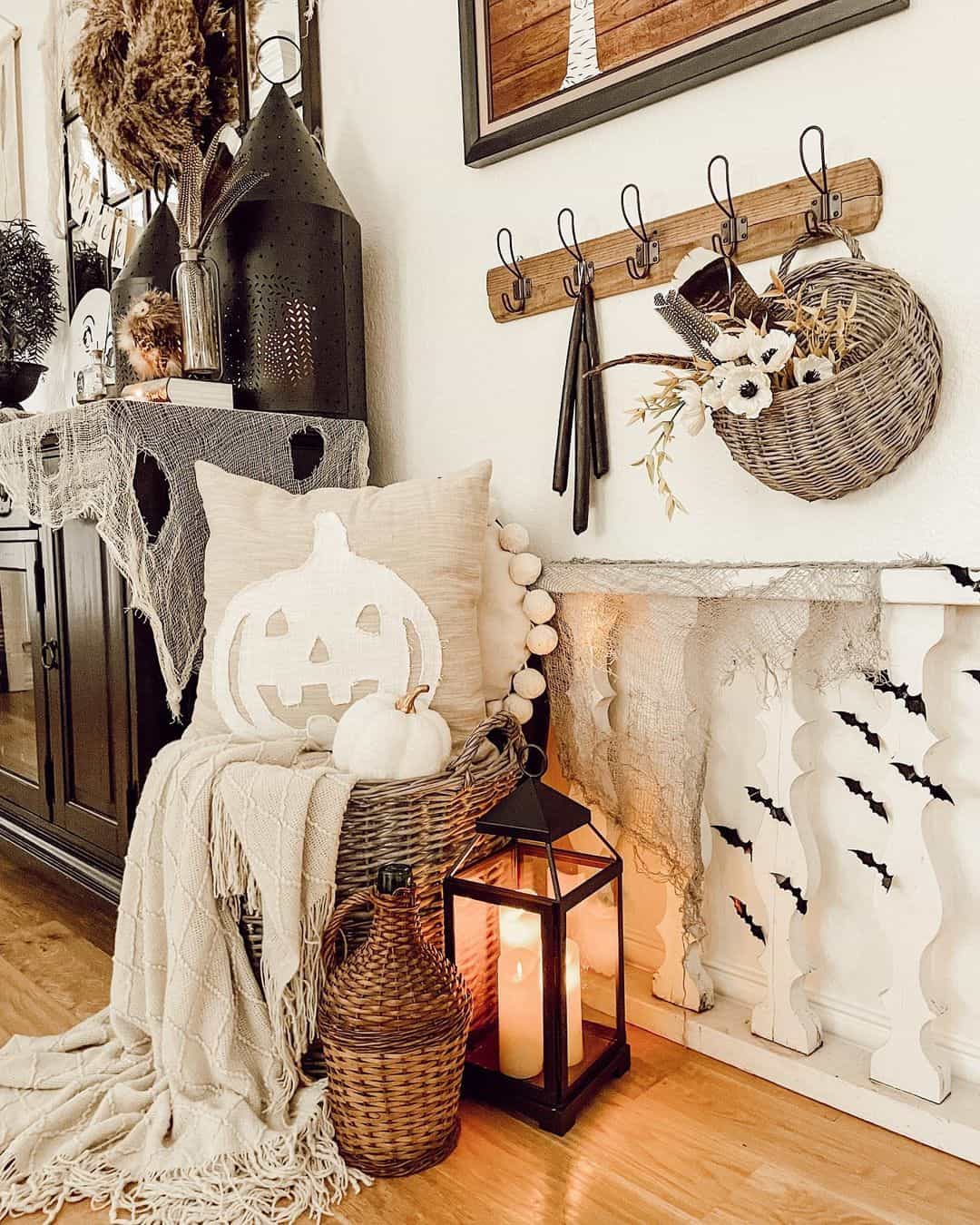 Black Lantern with Pillar Candles Creates Cozy Fall Glow