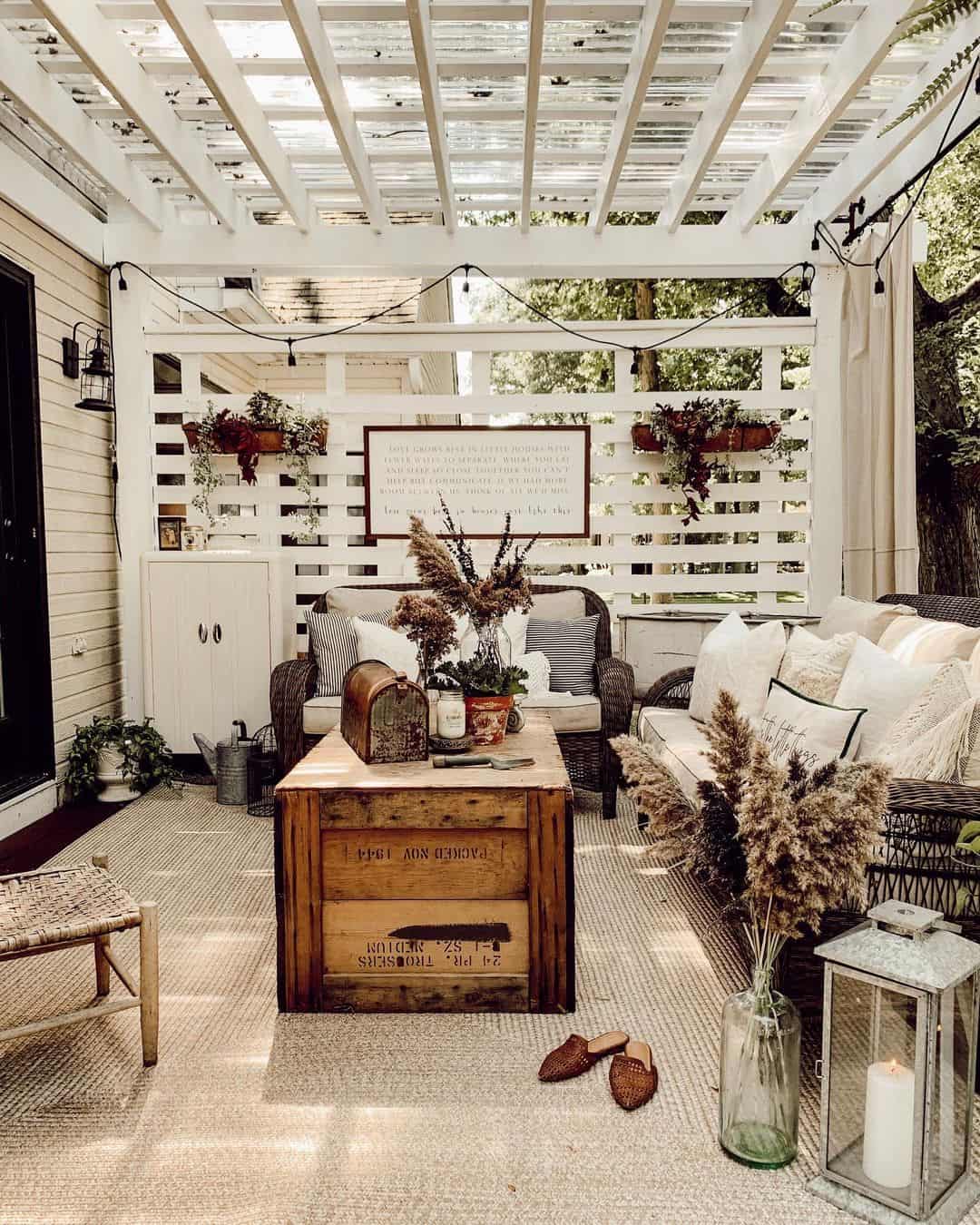 Vintage Wooden Crate Doubles as a Rustic Coffee Table