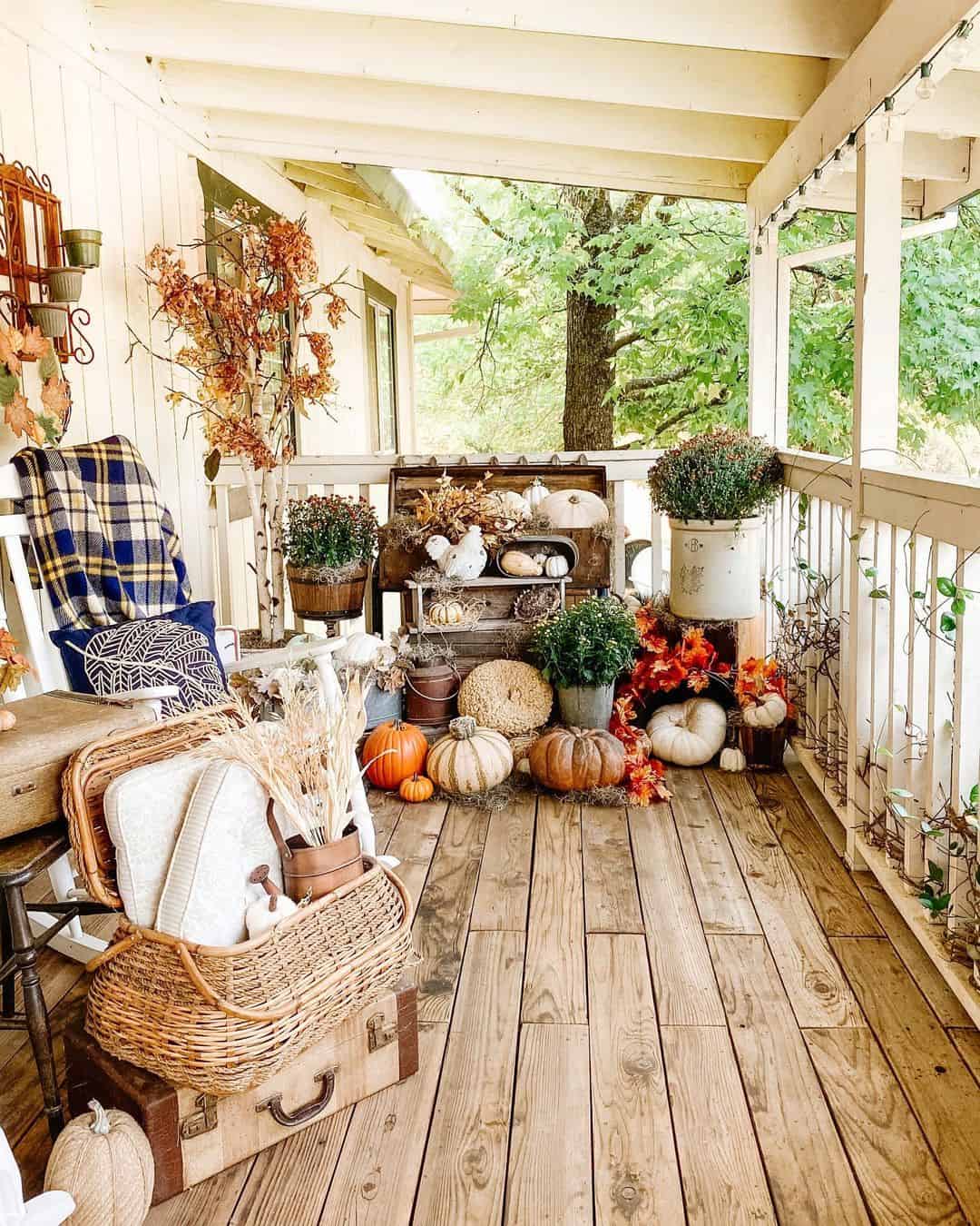 Stack Vintage Suitcases for a Rustic Fall Display