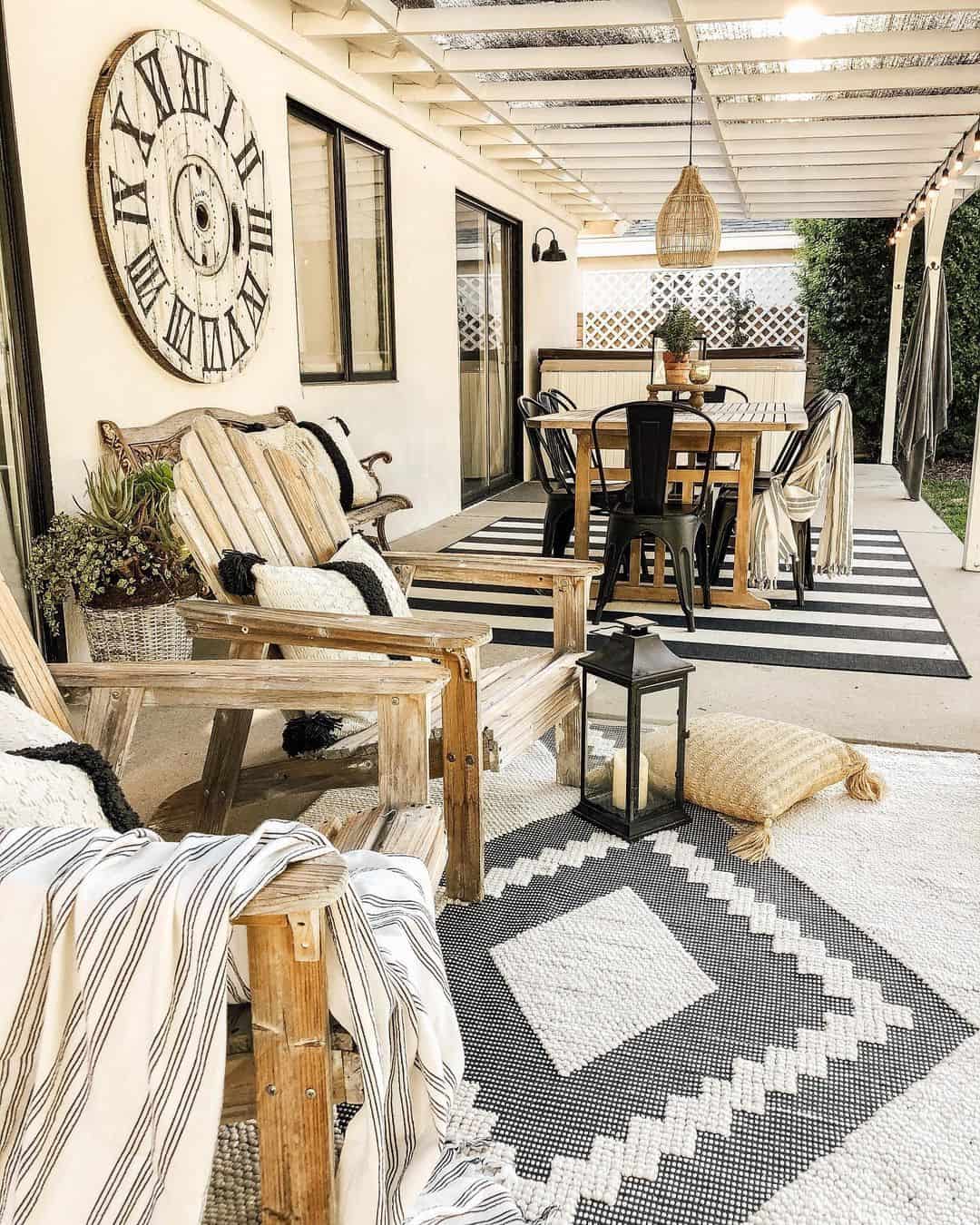 Anchor Your Patio with a Distressed Wood Clock