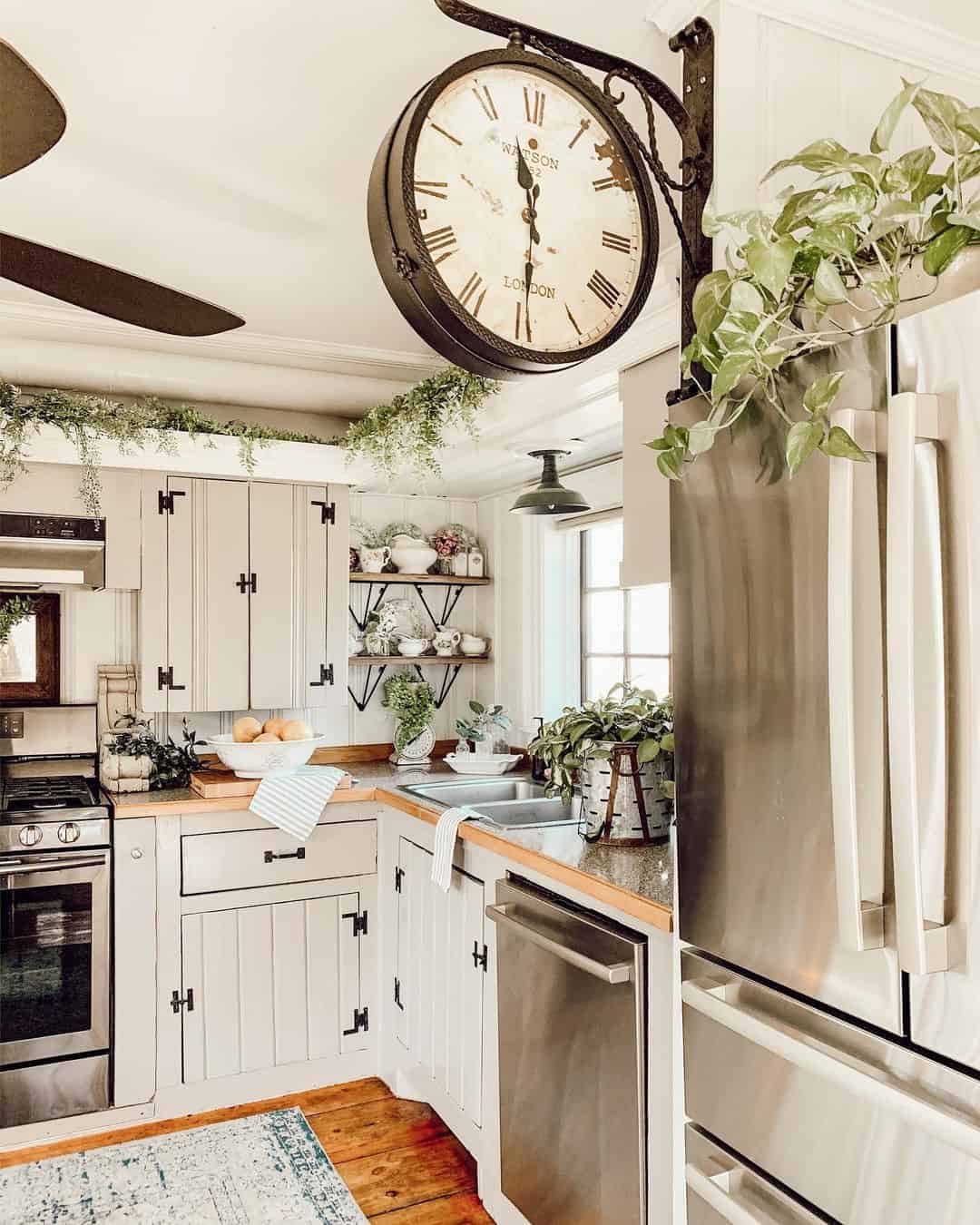 Double-Sided Station Clock Adds Industrial Flair