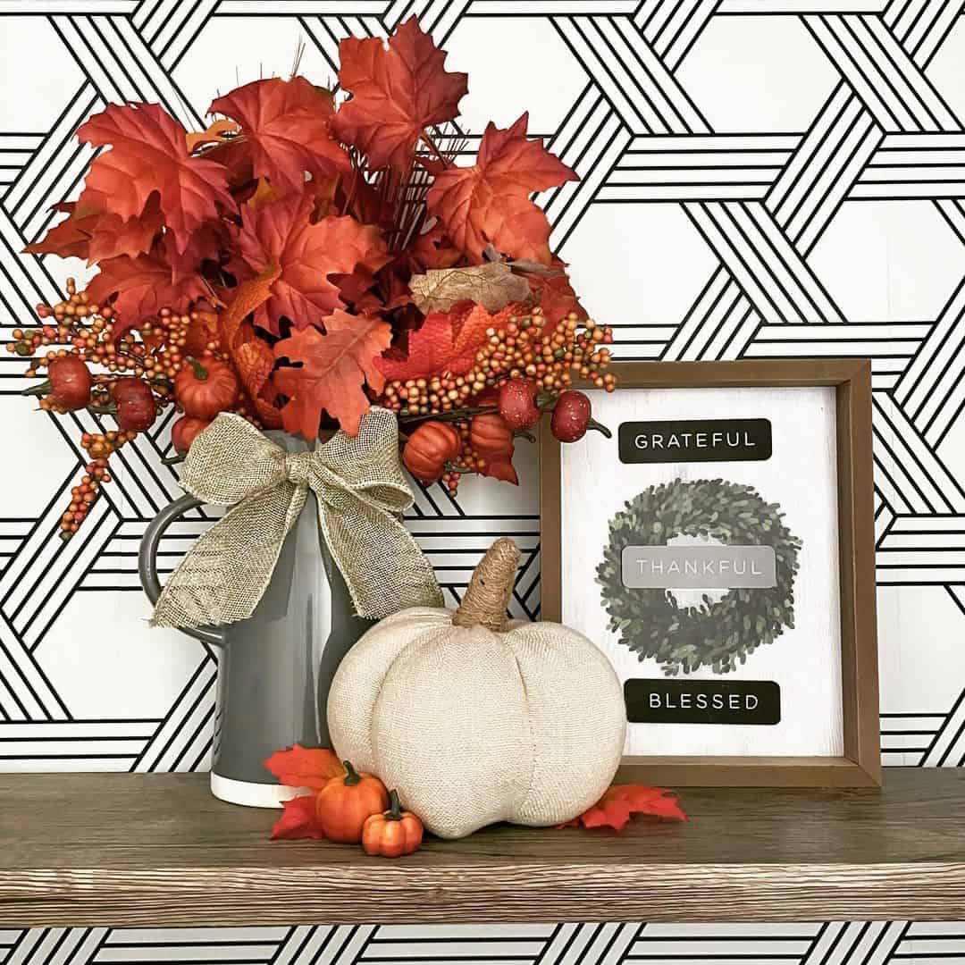 Bring Autumnal Flair with a Tall Pitcher Arrangement