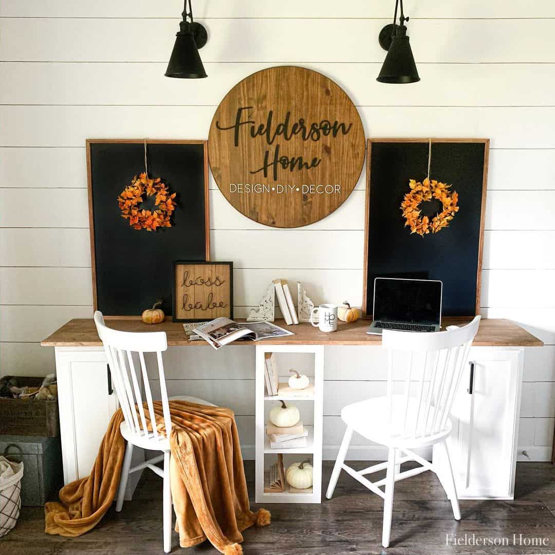 Frame Fall Wreaths with Symmetrical Chalkboards