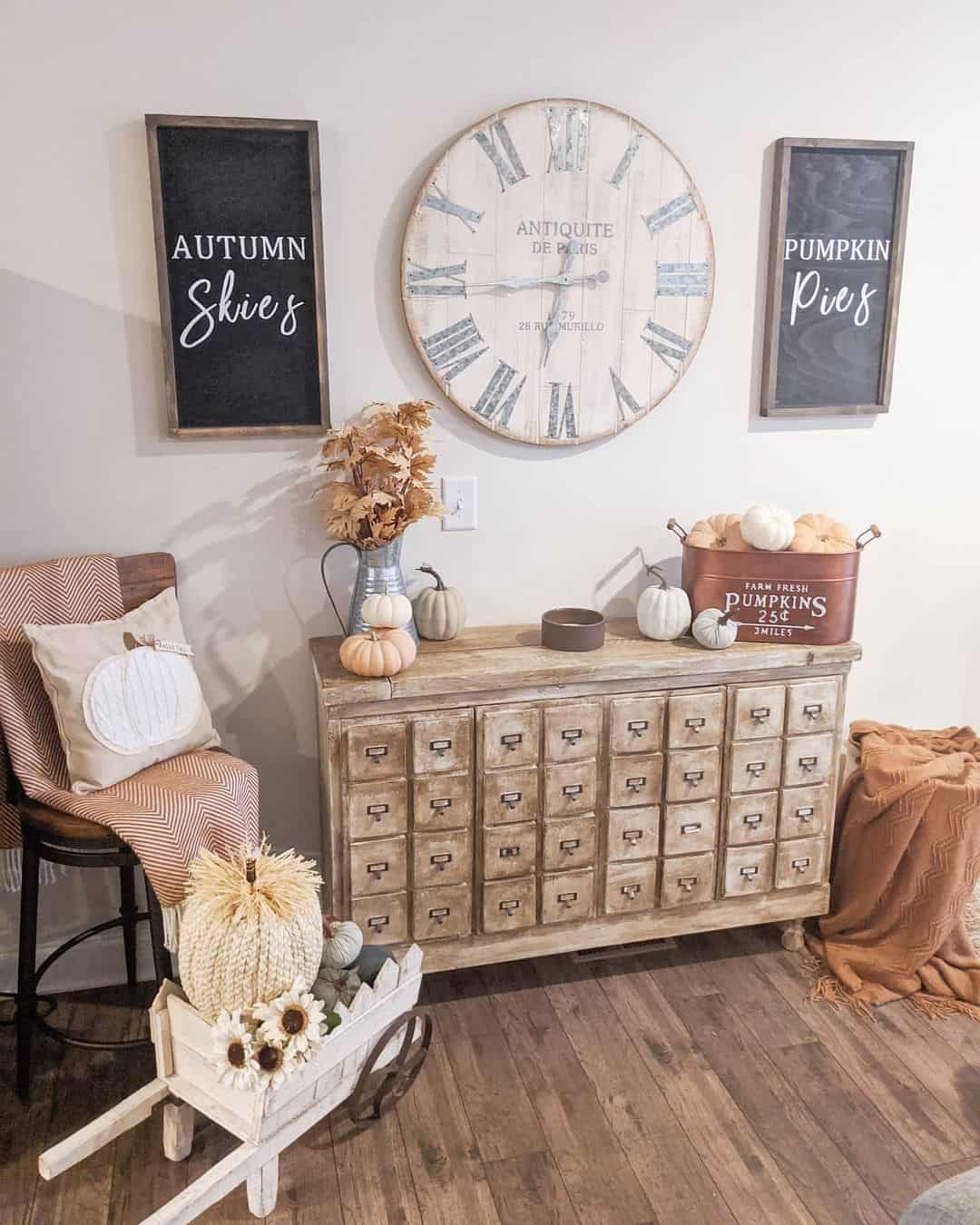 Frame a Wall Clock with Seasonal Chalkboard Messages
