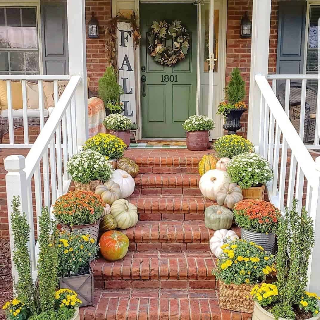 Let Pumpkins Cascade Down Your Porch Steps