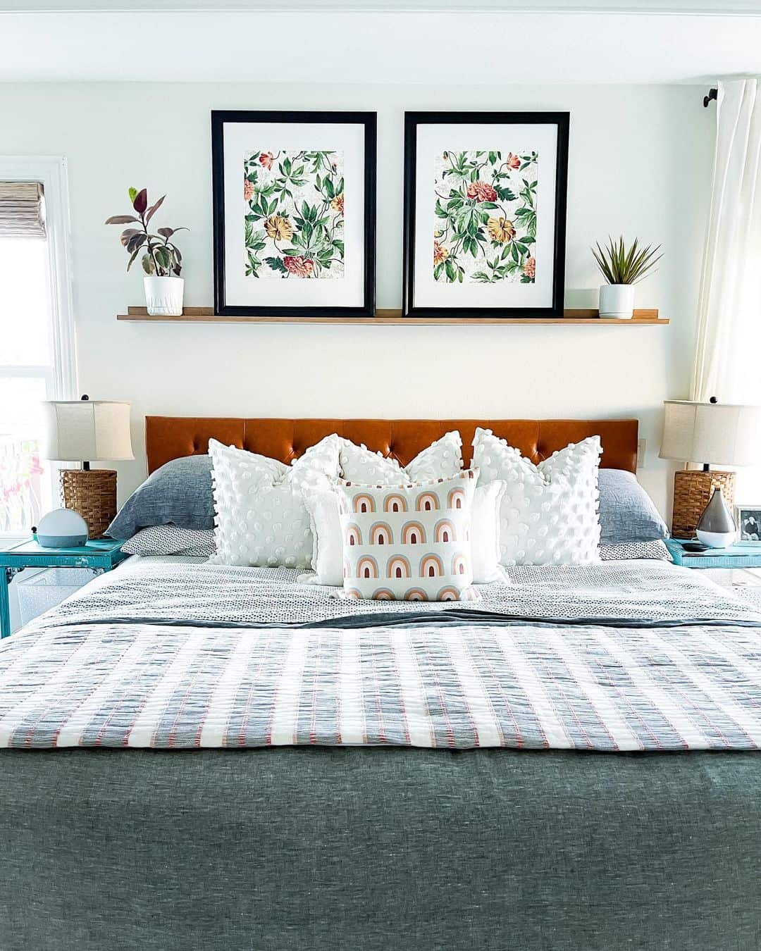 Bed With Artistic Shelf