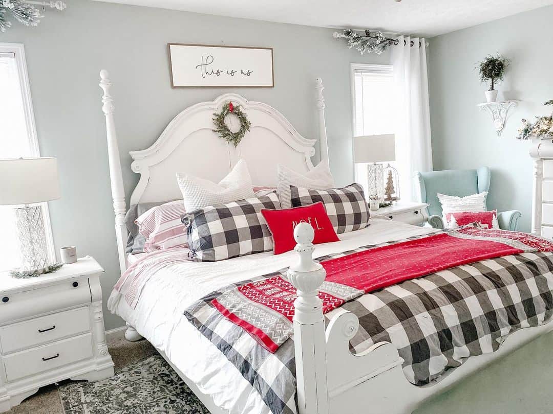 Christmas Bed Between Two Windows