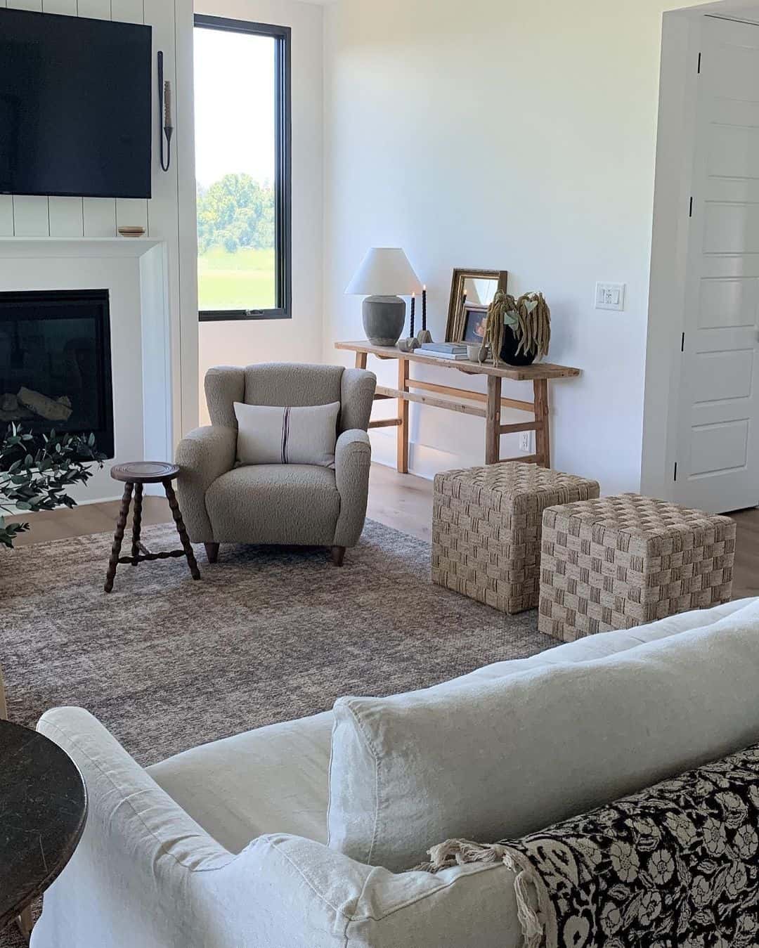 Mushroom-colored Armchair