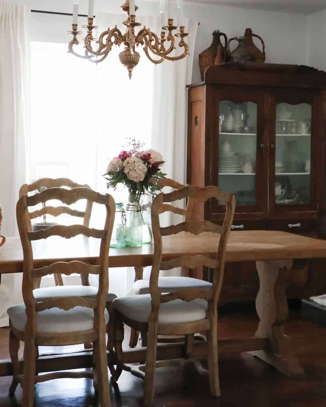 Wooden Chandler and China Cabinet