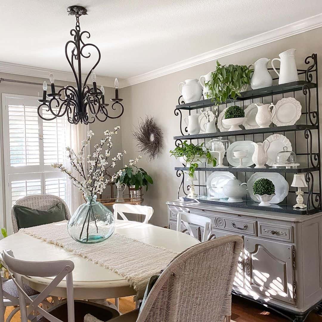 Beautiful White Dish Display