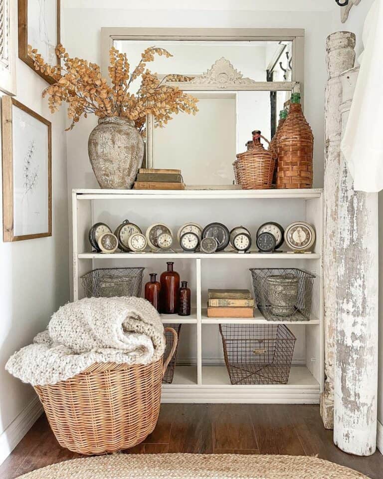 Antique Treasures Displayed in a Corner