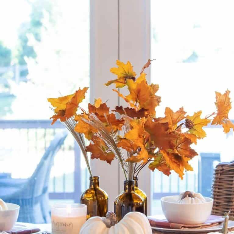 White Pumpkins as Stylish Tableware Accents