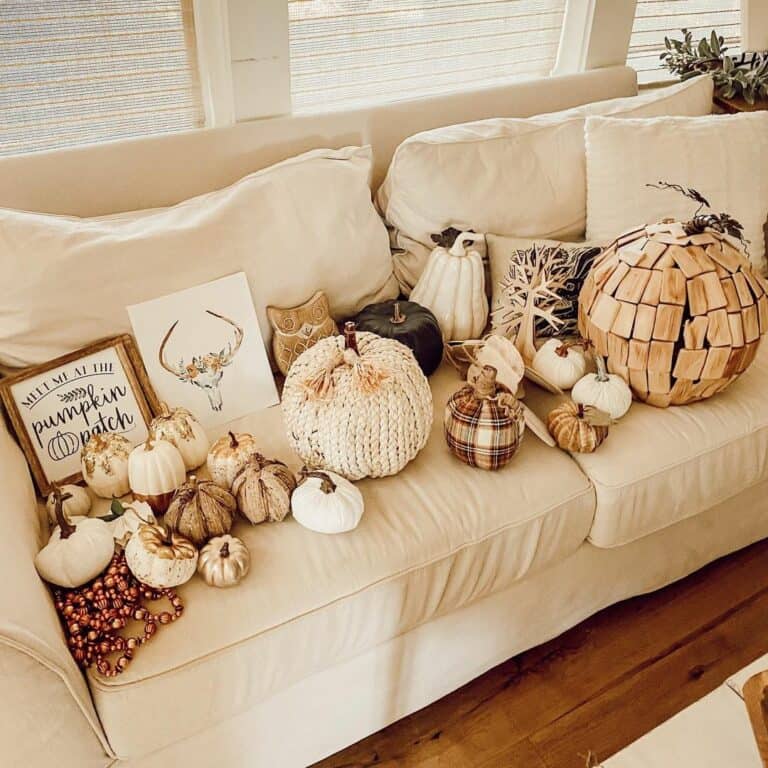 Neutral Fall Décor in Funky Designs