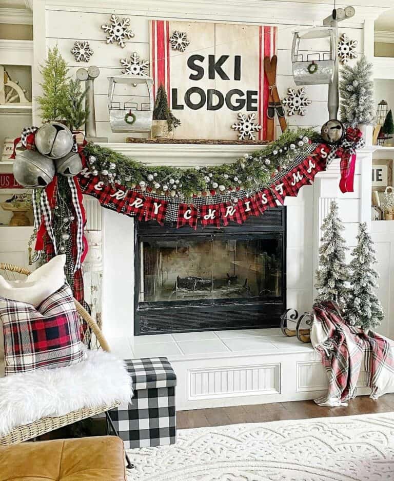 Snowflake Farmhouse Mantel Decorations