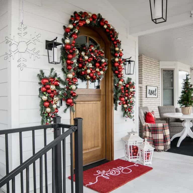 Farmhouse Front Porch Snowflake Decorations