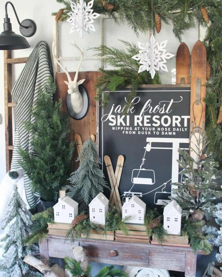 Charming Snowflake and Pine Decoration