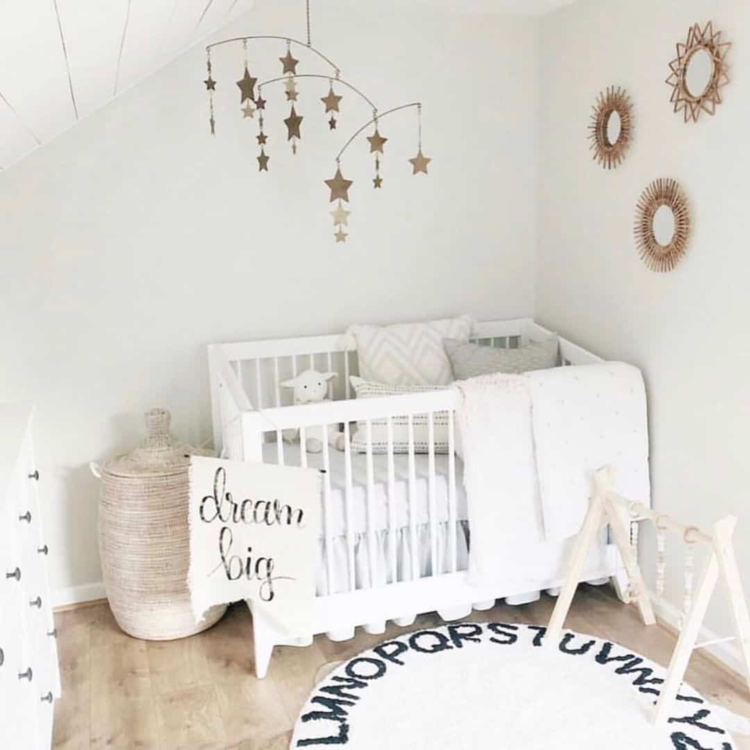White and Gold Nursery Decor