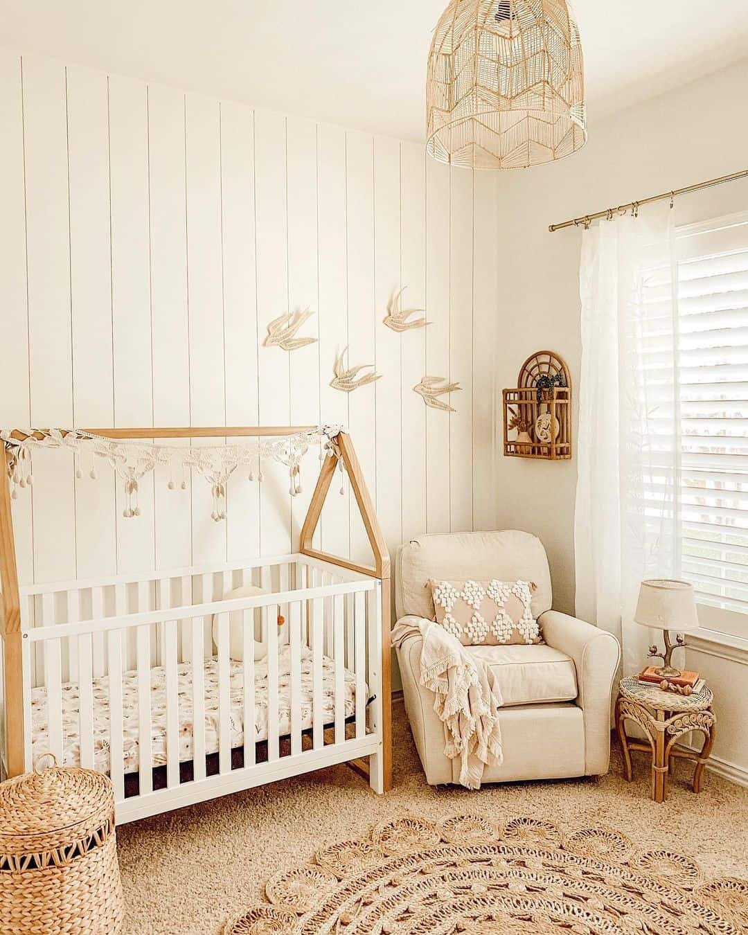 Feminine Nursery with a Bohemian Twist
