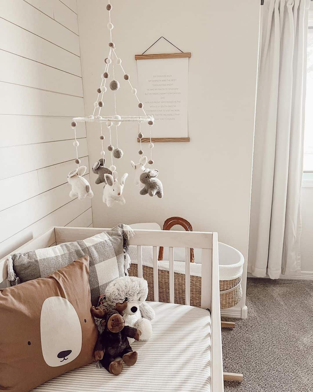 White Shiplap and Animal-Themed Nursery Decor