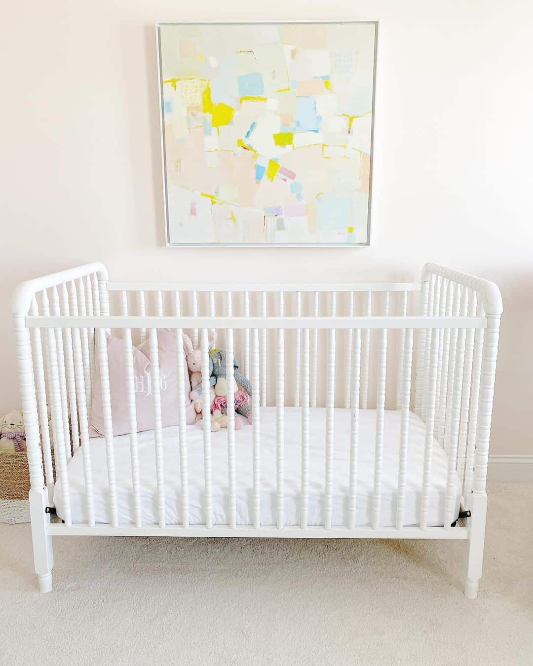 Minimalist Bedroom with Abstract Nursery Wall Décor