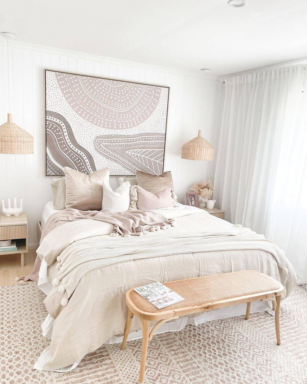 Rattan Bedside Pendant Light Ideas