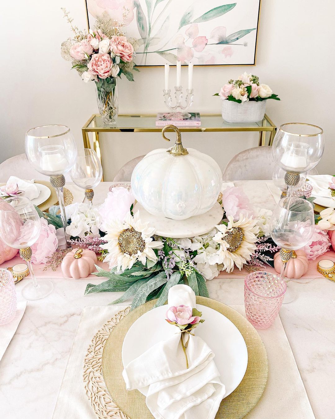 Style a Romantic Table with Pink and White
