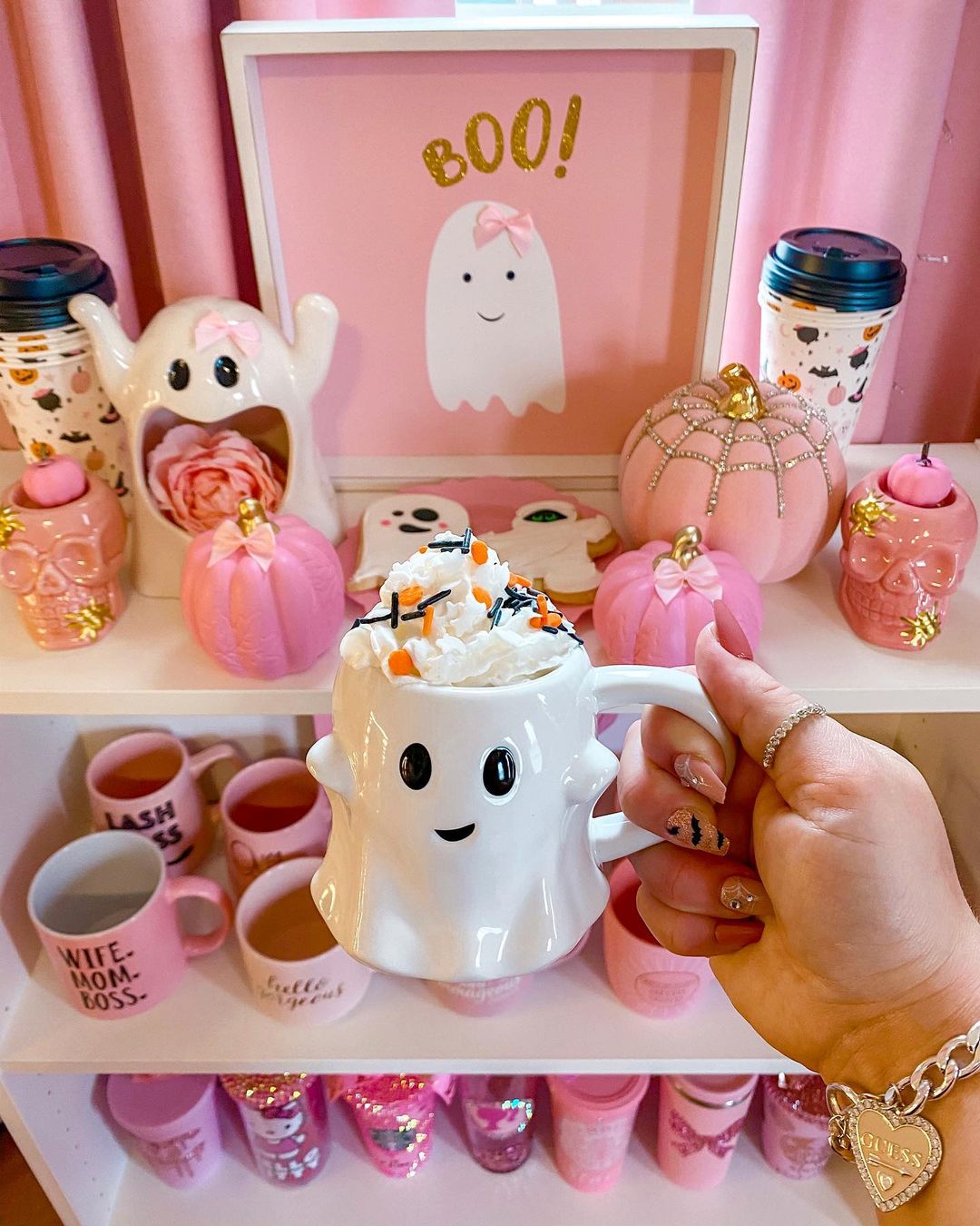 Build a Whimsical Pink Halloween Display