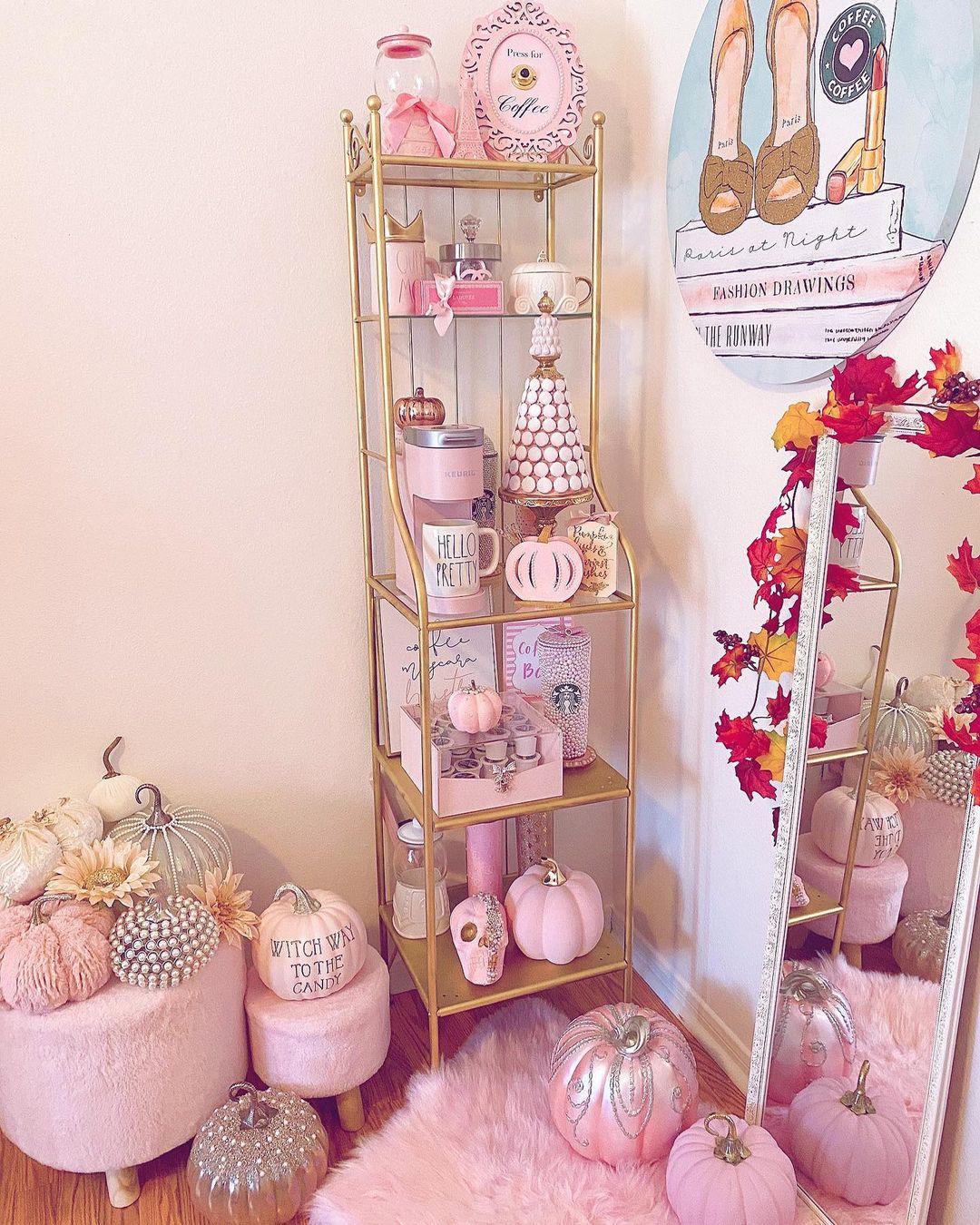 Chic Pink Fall Vignette