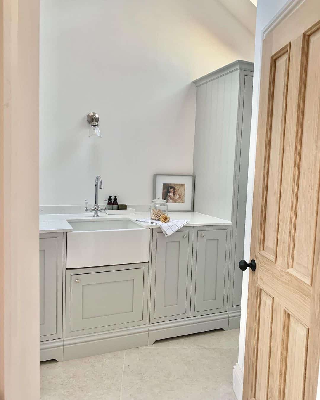 Organic Oasis With Light Wood Door