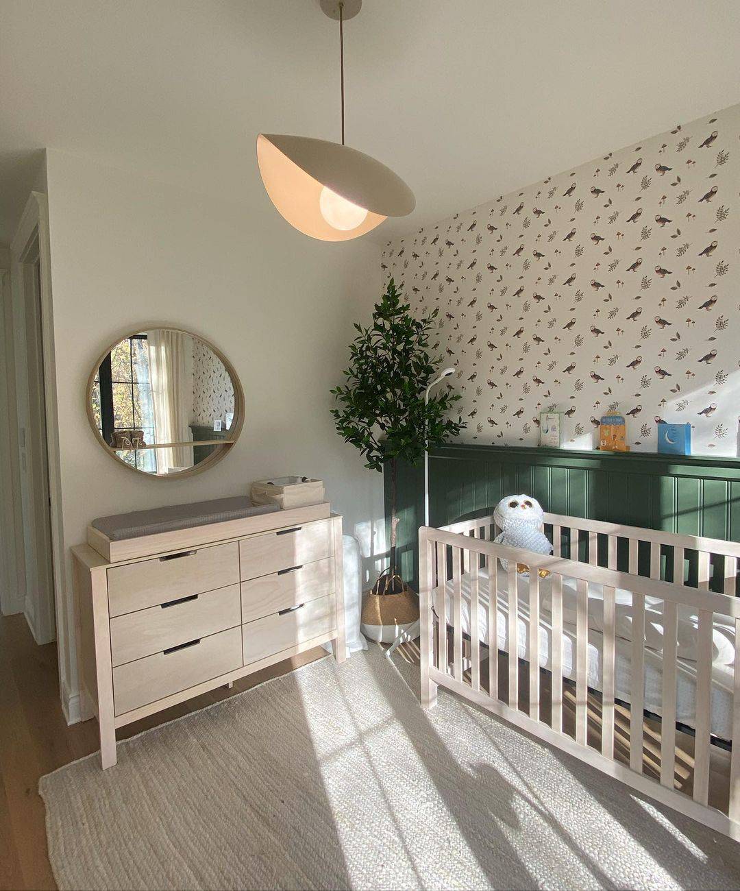 Colorful Accent Wall in Modern Nursery