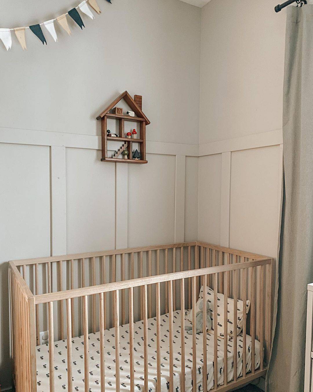 Minimalist Bare Walls With Board and Batten Wainscoting