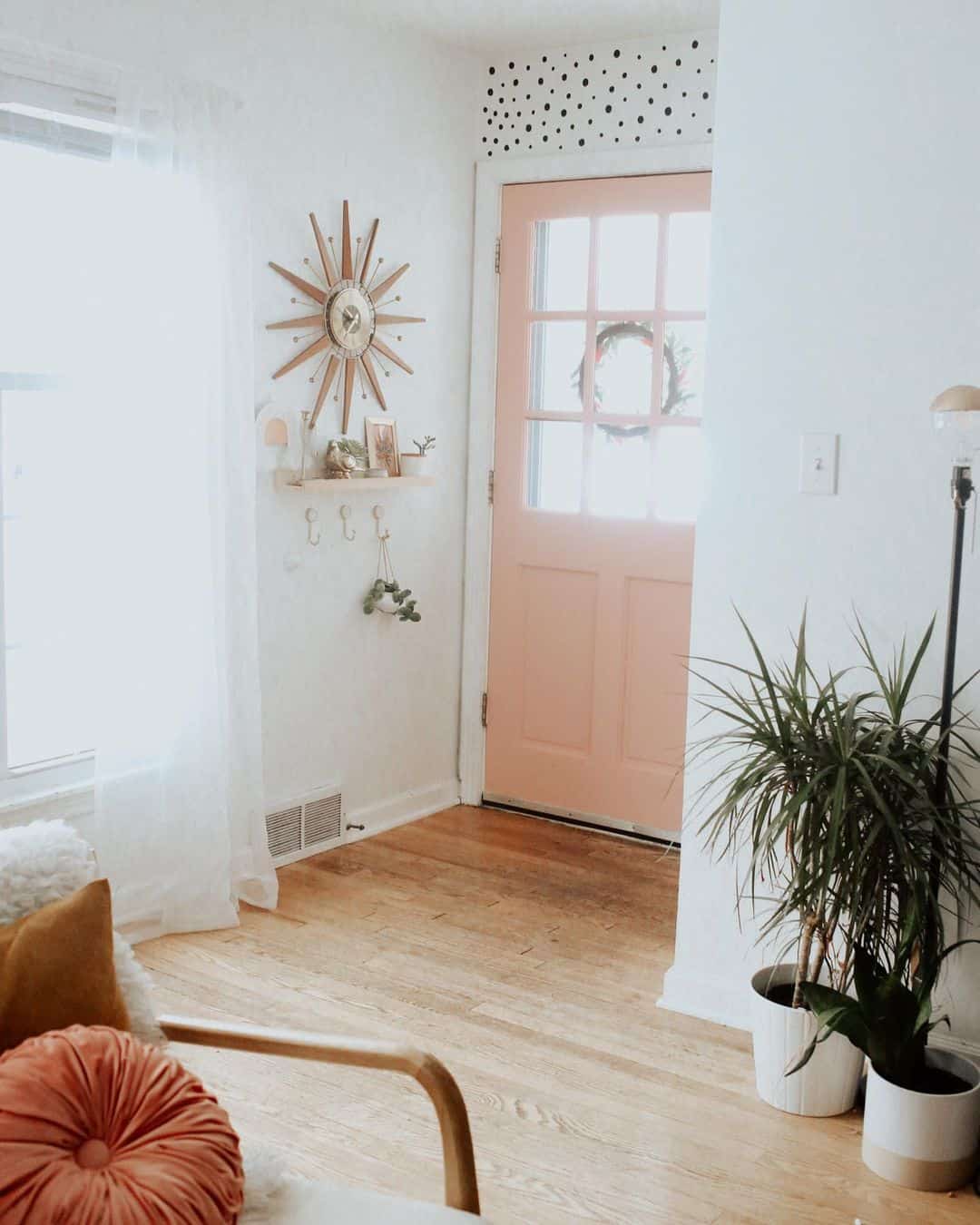 Bohemian Entryway With a Pop of Color