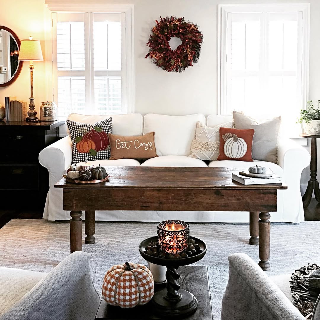 Plaid and Pumpkins for a Cozy Look