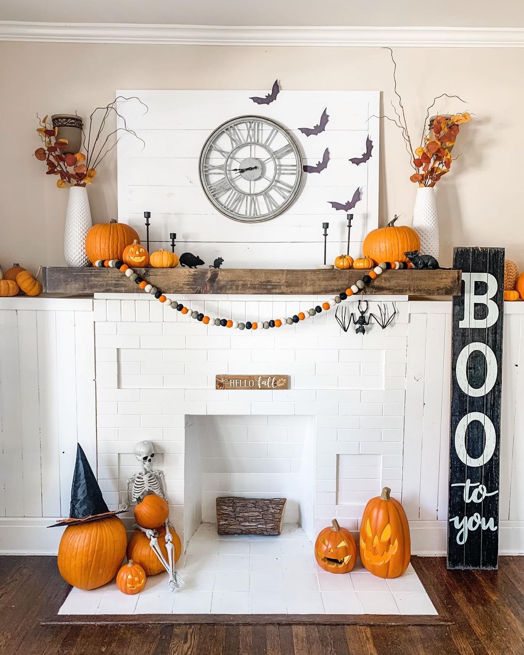 Playful Halloween Mantel with Bold