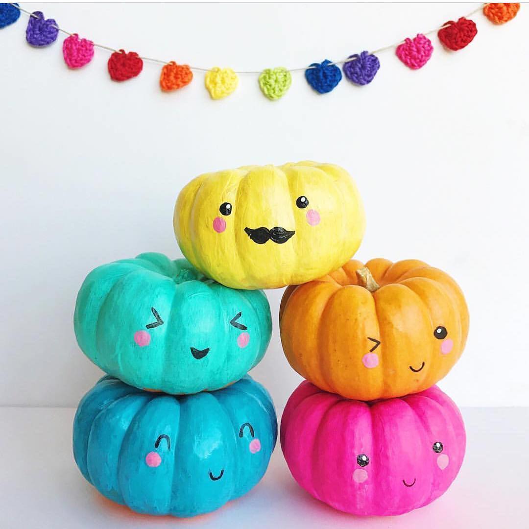 Craft Cute Kawaii Pumpkins for a Pop of Color