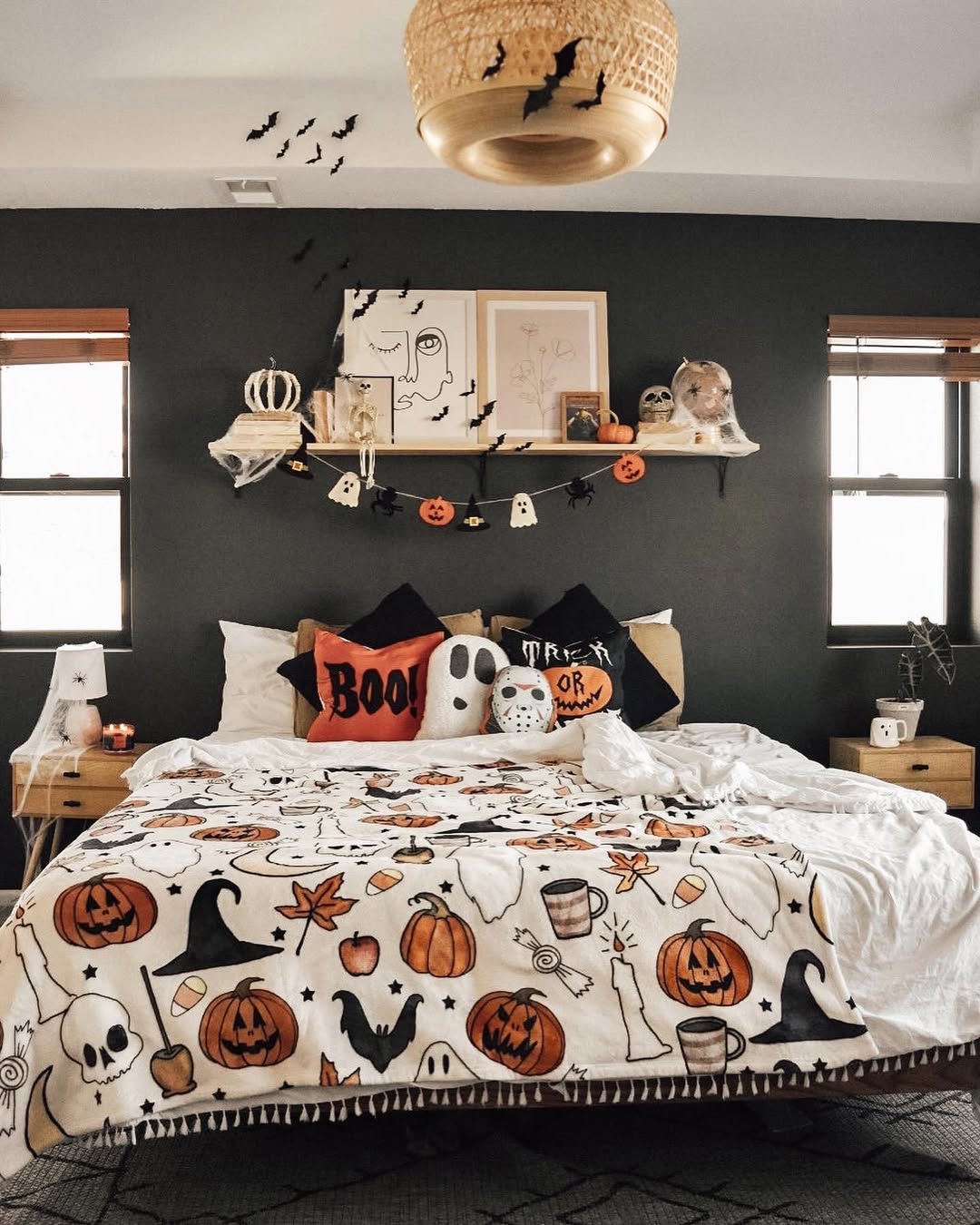 Dark Walls Meet Playful Halloween Layers