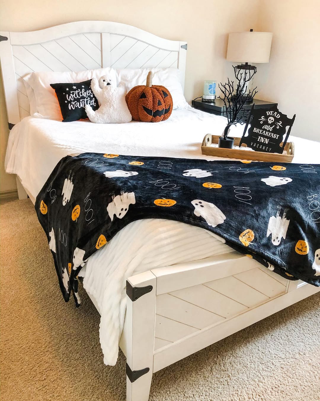 Clean Whites With Playful Spooky Touches
