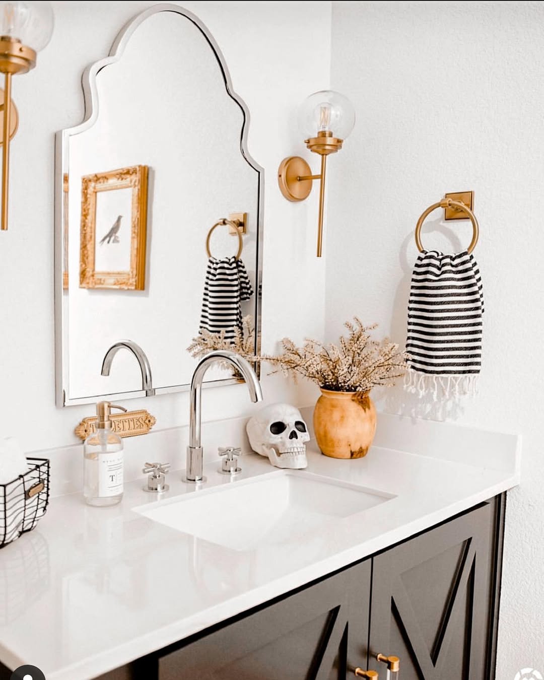 Skulls, Stripes, And Glam Sconces