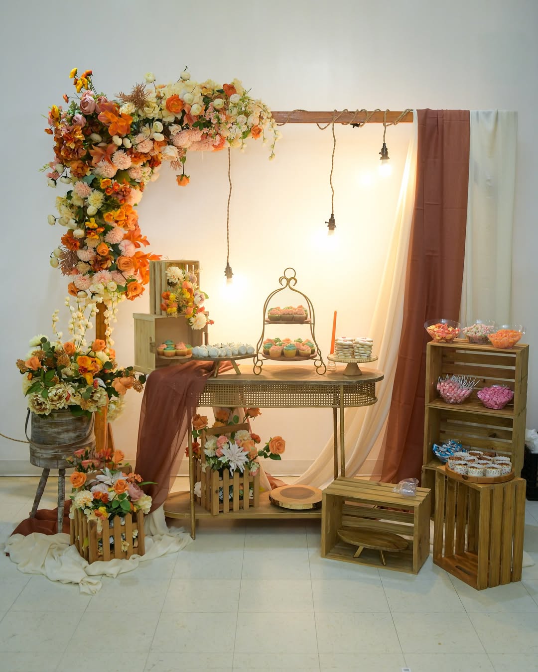 Moody Flowers And Candlelit Fall Charm
