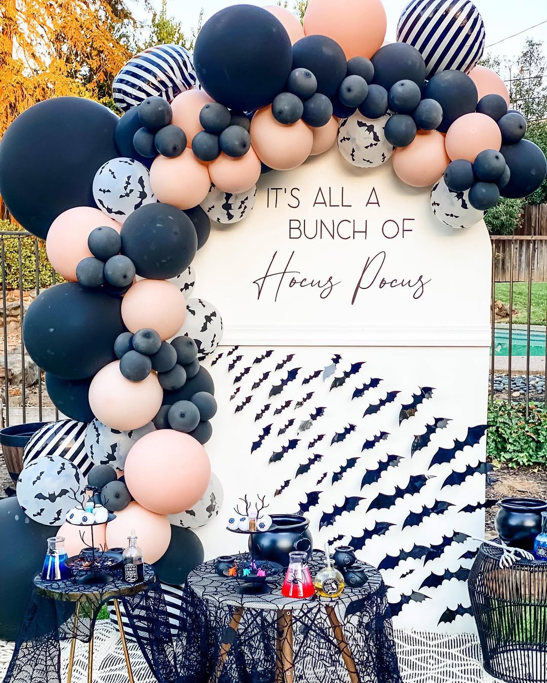 Bats, Brews, and Balloon Backdrop