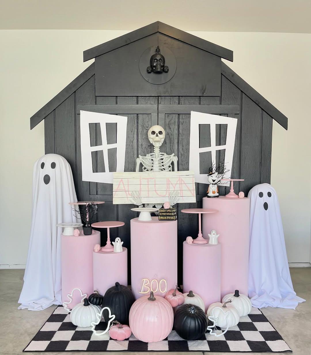 Pastel Pumpkins in the Haunted House