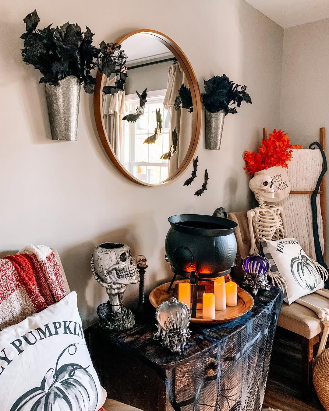 Cozy Nook Featuring a Skeleton Spellcaster