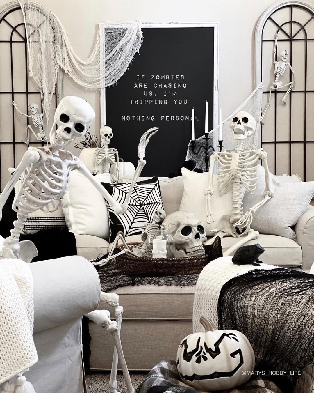 Skeleton Group With Spooky Attitude